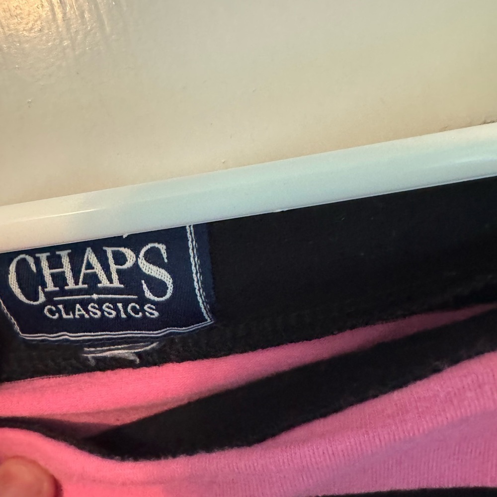 Chaos Striped Pink and Black Women's Top, Large - Picture 3 of 7